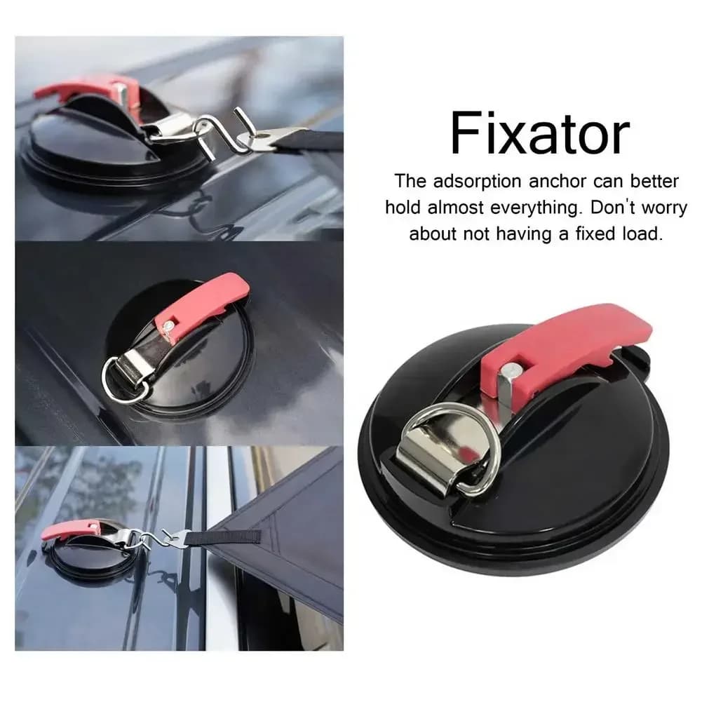 1/4PCS Outdoor Vacuum Suction Cup Hooks Strong Vacuum Car Side Tarp Suction Cup with Hooks Durable Camping Bathroom Suction Cup