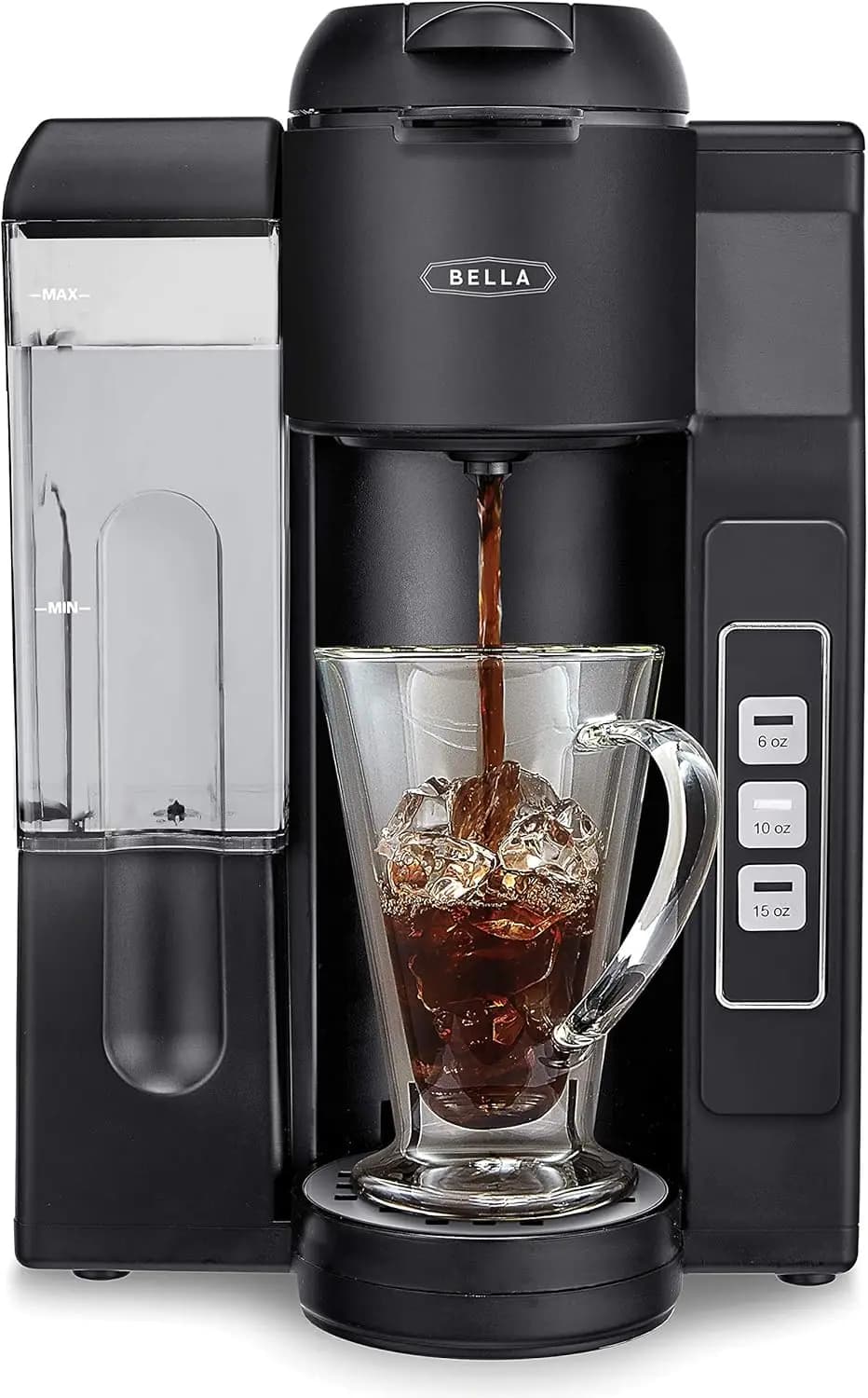 Single Serve Coffee Maker, Dual Brew for Pods & Ground Coffee, with Removable Water Tank & Adjustable Drip Tray, Fits Travel Mug