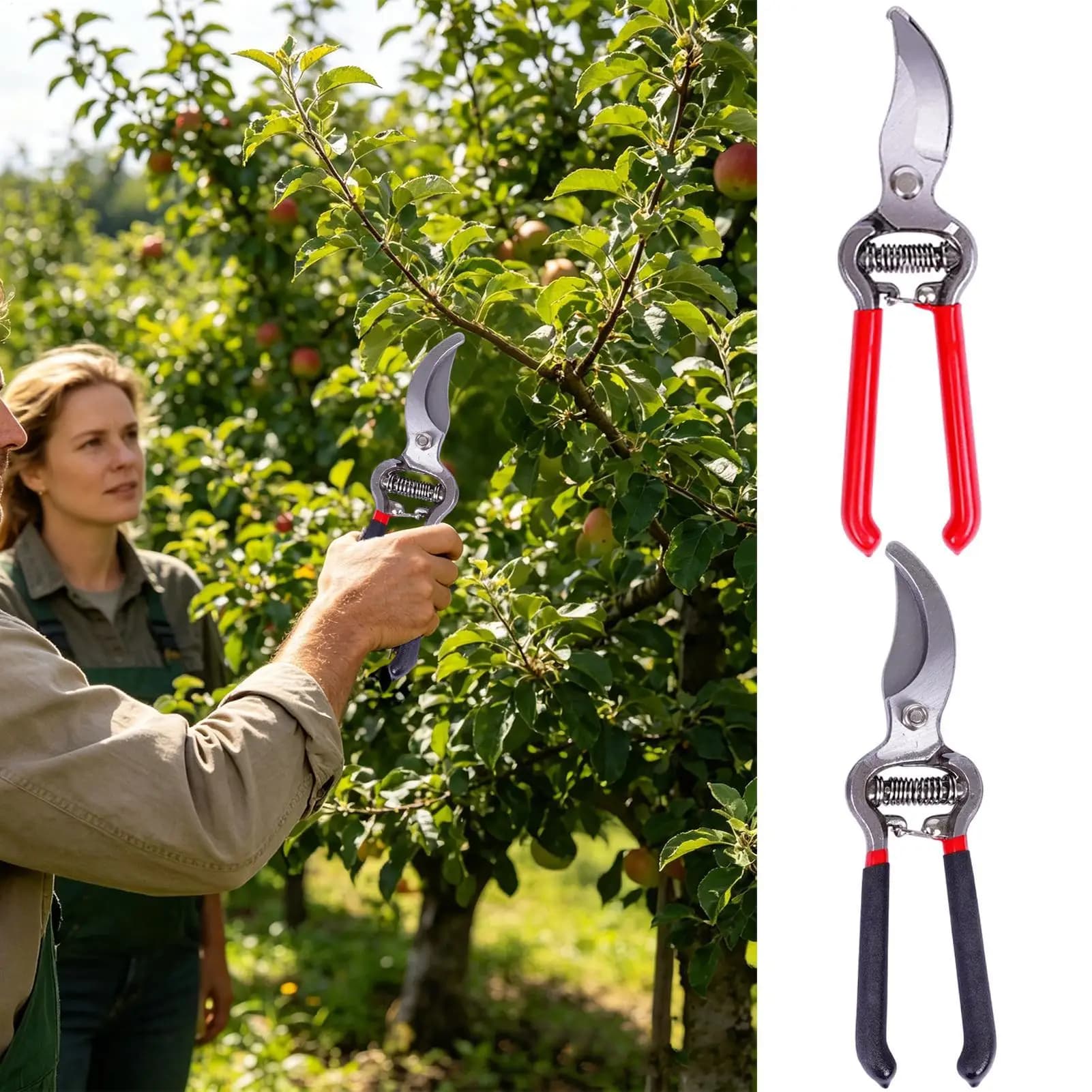 Garden Pruner Shears Garden Tools Secateurs High Carbon Steel Blade Prune Scissors Handheld For Bonsai Fruit Trees Flower Branch