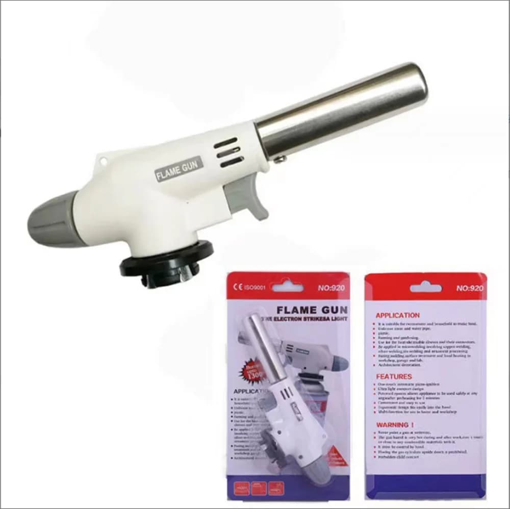 Barbecue all'aperto Cucina Cottura Accenditore Bruciatore di carte Nucleo in ceramica Pistola a spruzzo Piccola torcia per saldatura Pistola a fiamma per cucinare e riscaldare