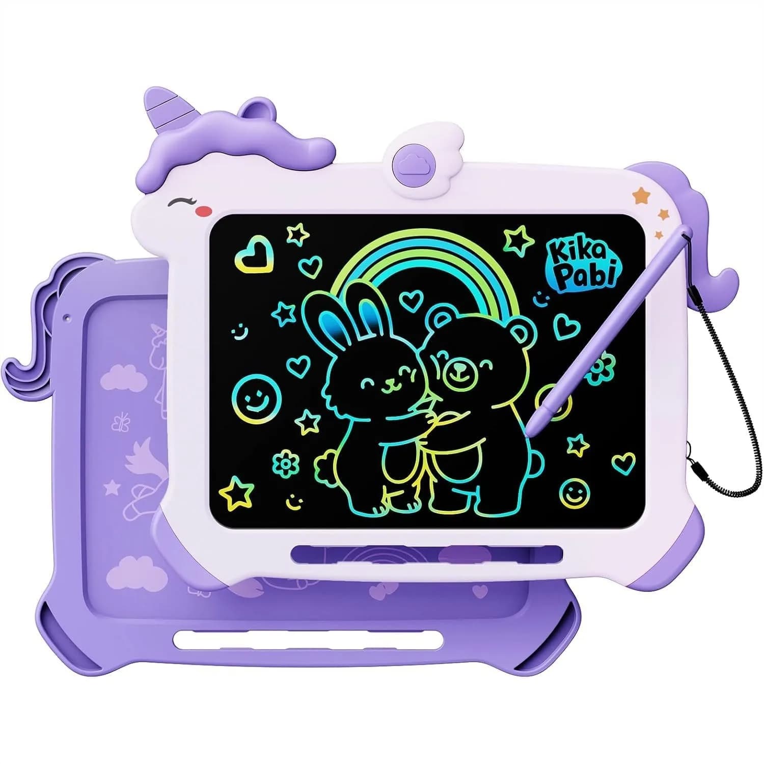 Tavoletta LCD Unicorno per Bambini 8.5 Pollici, Lavagna Educativa per Disegnare e Fardelare per Bambine 3-9 Anni, Giocattolo da Viaggio con Funzione Cancellabile