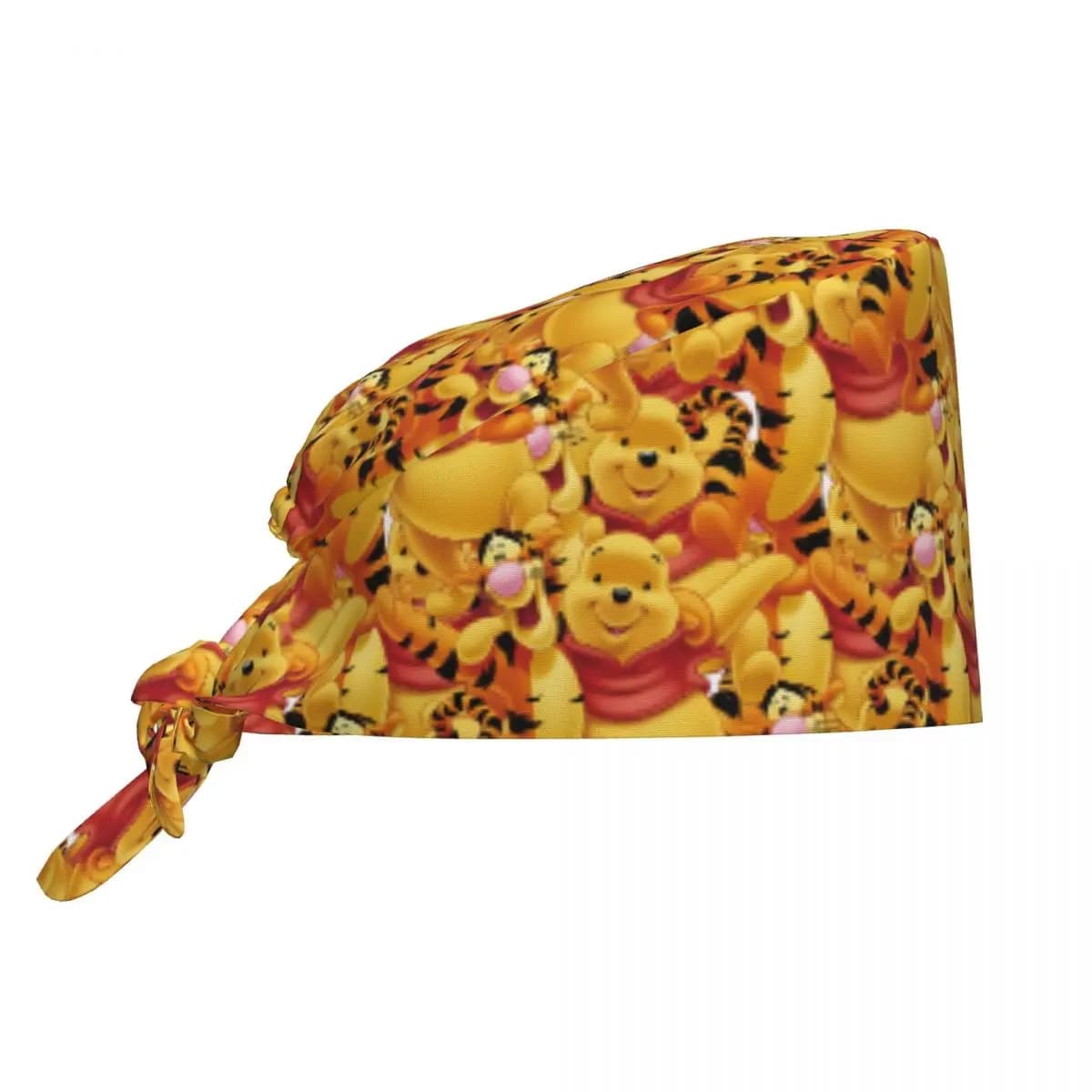 Custom Winnie The Pooh Scrubs Cap Surgical Hats Women Men Bear Anime Operating Room Cap Nursing Cap Lab Works Hat