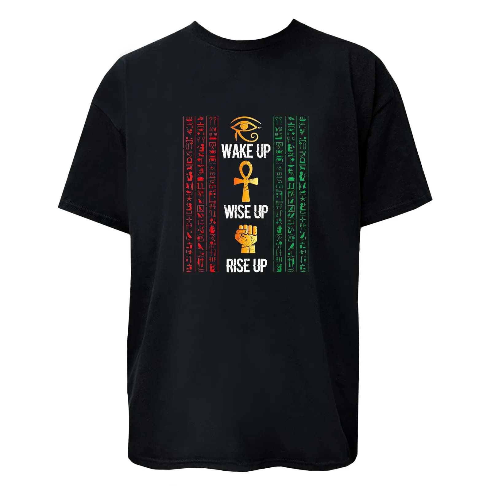 Wake Up Wise Up Rise Up T-shirt grafica / Felpa con cappuccio / Felpa unisex donna uomo