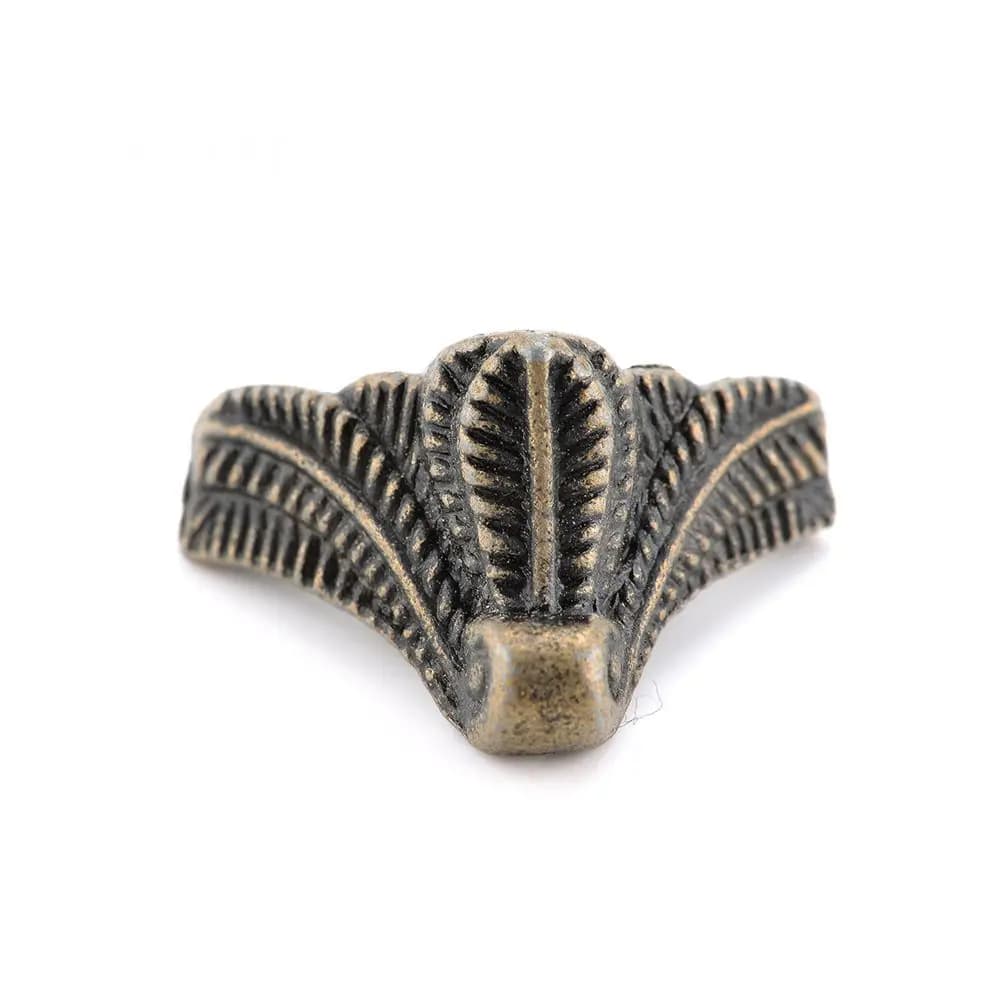 4 pezzi scatola di protezione angolare antica custodia in legno piedini decorativi staffa angolare per gambe Hardware per mobili