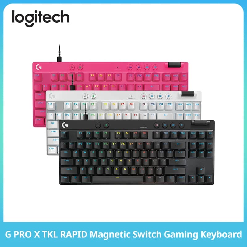 Logitech G PRO X TKL RAPID Magnetic Switch TKL Mechanical Keyboard, 87Keys,Rapid Switch, LIGHTSYNC RGB Wired