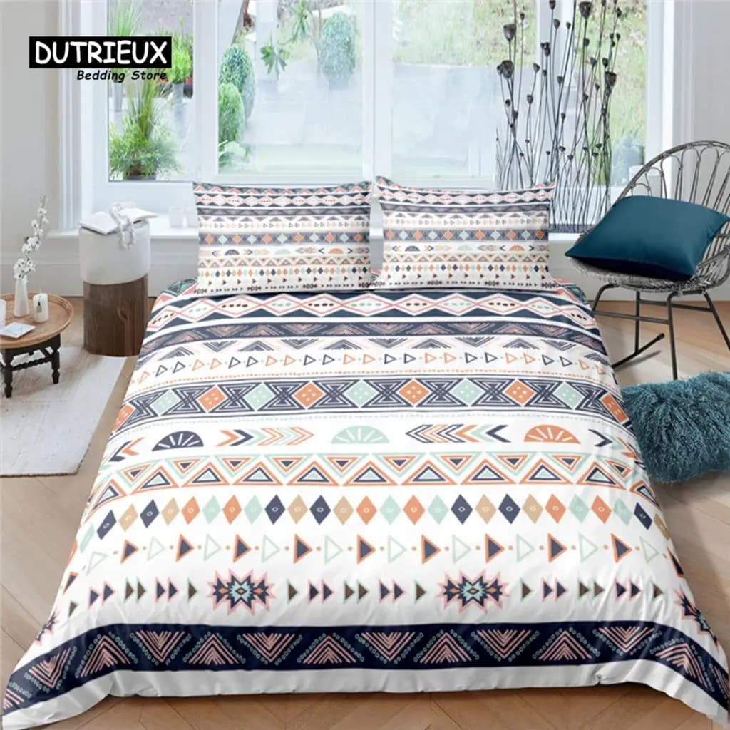 Luxury 3D Ethnic Style Print Home Living 2/3Pcs Comfortable Duvet Cover Pillowcase Bedding Set Queen and King EU/US/AU/UK Size