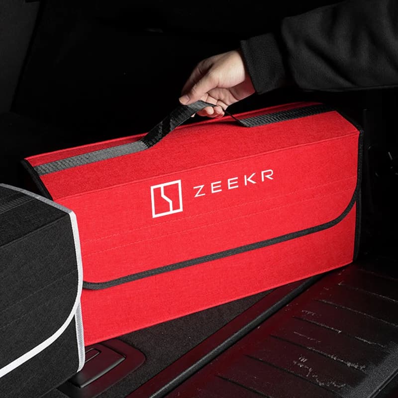 Borsa portaoggetti per auto pieghevole da viaggio scatola per riordino custodia per attrezzi per ZEEKR 001 007 009 X MIX 7X 9X RT M-Vision accessori per logo automatico