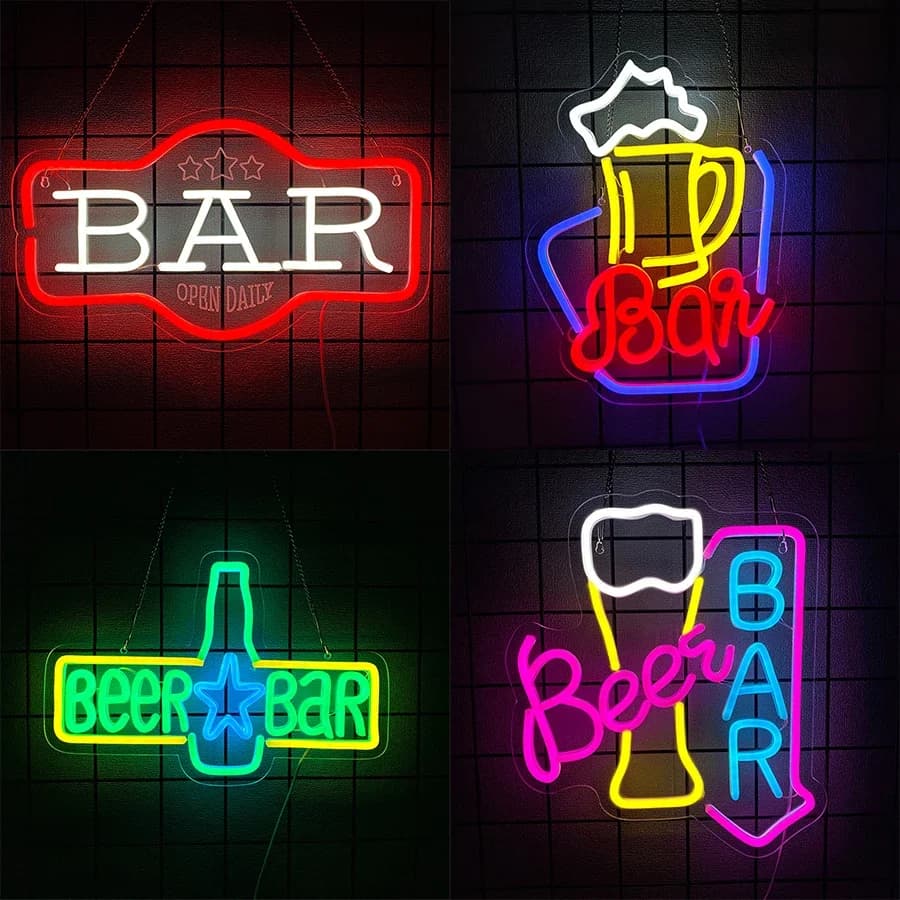 Accessori per l'arredamento della casa: Insegna LED al neon della serie Around the Brooch per decorazione murale aziendale, camera da letto, bar, negozio, illuminazione per uomo