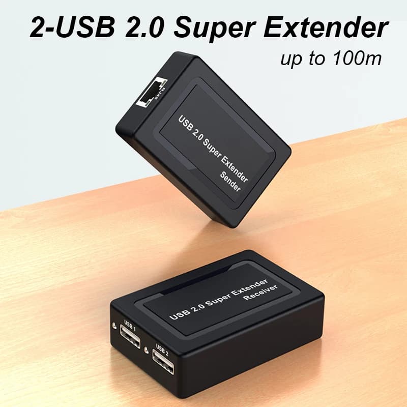 Cavo di Rete USB 2.0 Super Estensibile su Cavo Ethernet RJ45 Cat6 per MAC, Win7/8/10, Win11, Webcam, Mouse, Tastiera, Stampante
