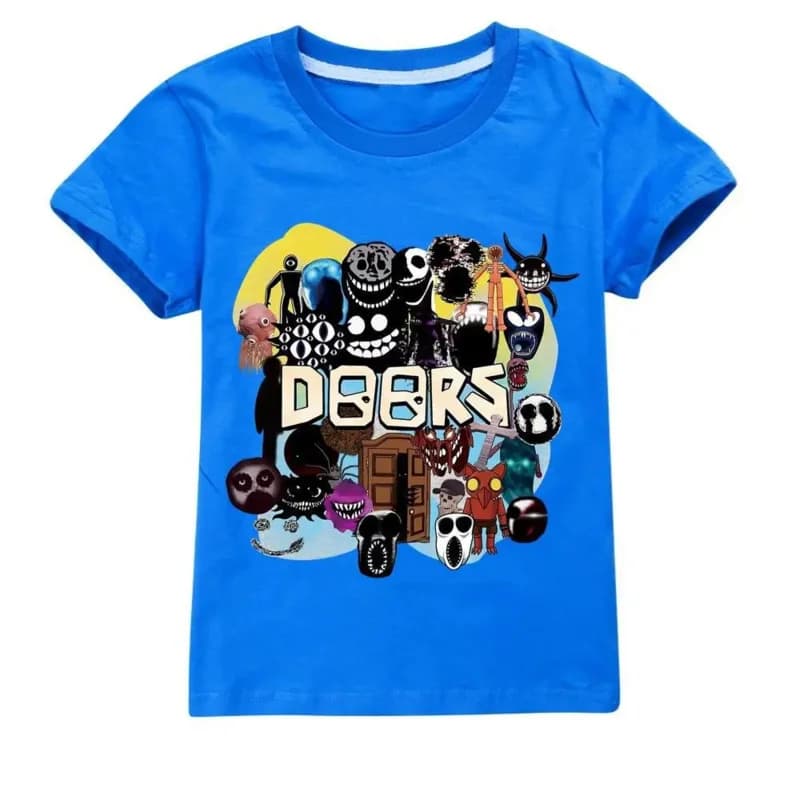 AIAI 2025Game Doors T-shirt per bambini Cartoon Anime Figure Catnap Maniche corte T-shirt Girocollo Top Boutique Abbigliamento estivo