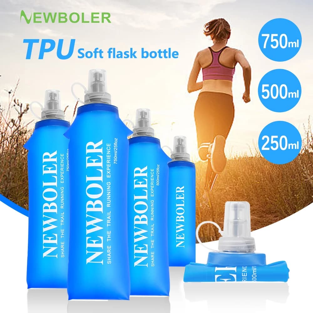 750ML TPU folding water bottle Soft Flask Sports water bottle water bottle folding water bottle camping hiking