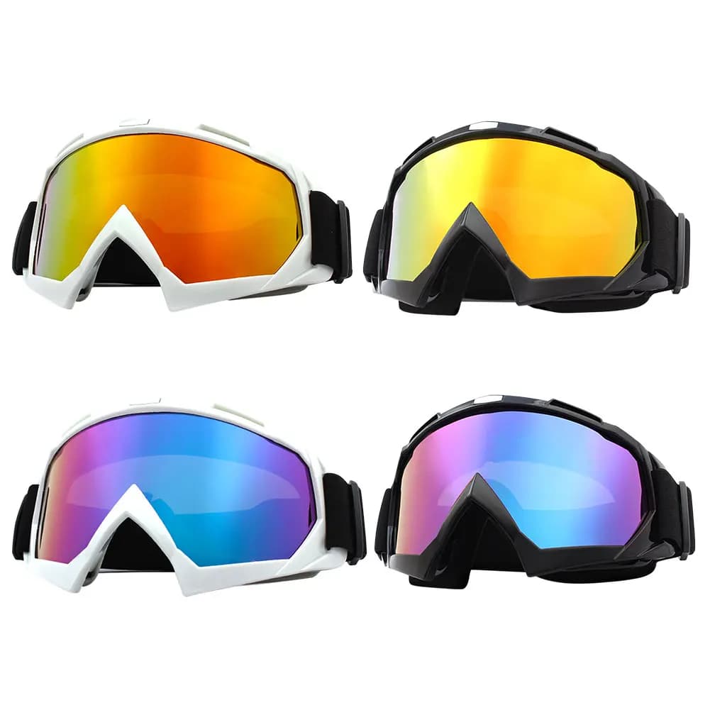 Occhiali da Moto Antivento, Occhiali da Ciclismo Antiappannamento, Maschera da Sci, Occhiali Protettivi da Sci, Protezione UV Invernale