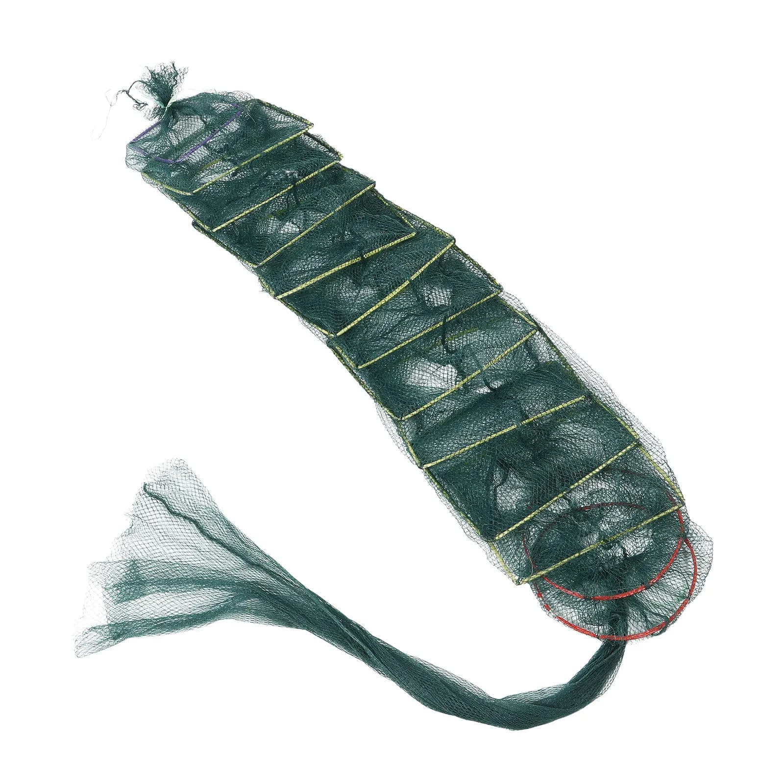 Rete da Pesca Multistrato Pieghevole, Gabbia per Gamberi in Nylon, Cesto Portatile per Catturare Gamberi e Gamberetti in Laghi, Fiumi e Stagni