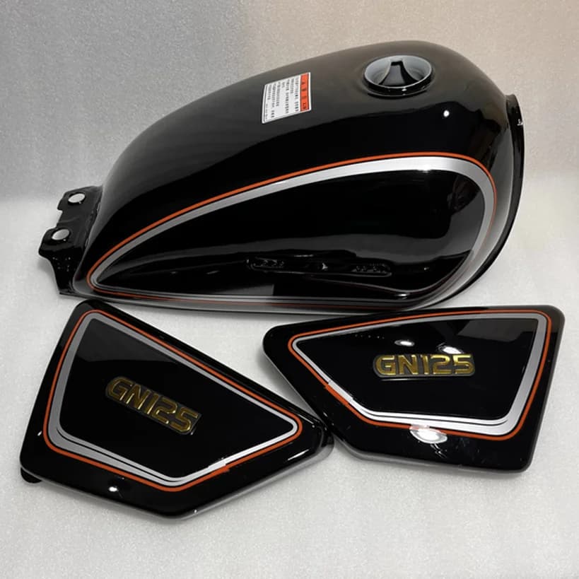Motorcycle Fuel Tank With Cap/Tap/Fuel Cock/Lock/Rubbers for GN125 QJ125 HJ125 LF125 for Suzuki Haojue Sanlg Lifan Qjmotor Tank