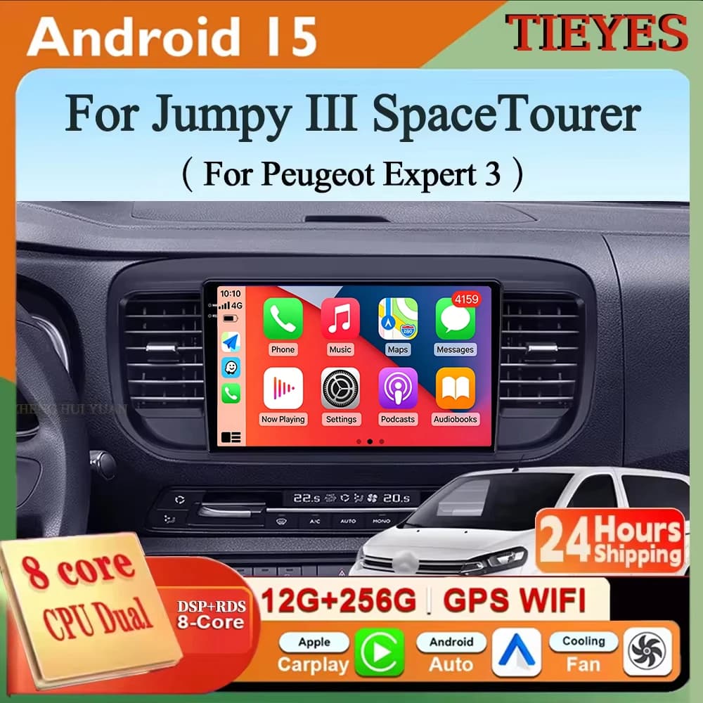Android 15 Carplay Per Citroen Jumpy III 3 SpaceTourer 1 Per Peugeot Expert 3 2014 2017 2018 - 2021 Autoradio Lettore Multimediale
