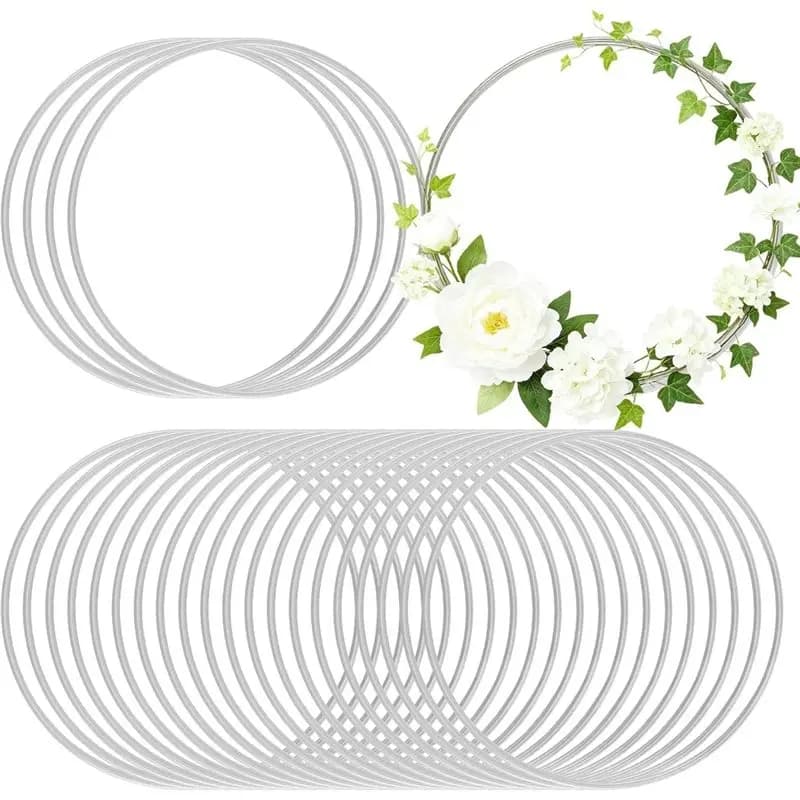 ABYN-30 Pcs 6 Inch Floral Hoop, 3Mm Wire Crafting For DIY, Wedding Decoration, Dream Catcher