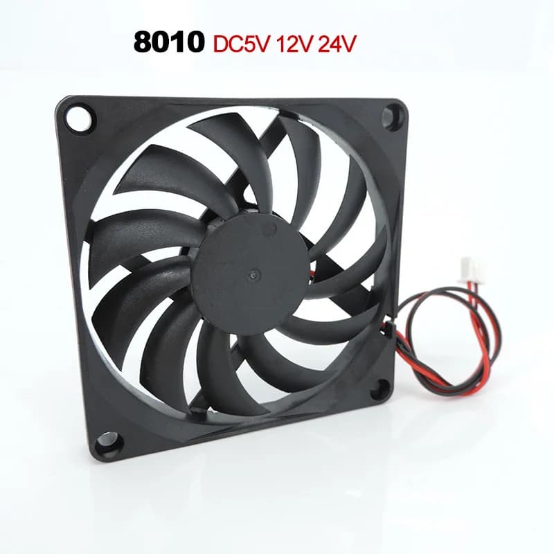8010 DC5V 12V 24V ventola di raffreddamento Brushless per Reprap parti della stampante 3D DC Cooler 80x80x10mm ventola in plastica M20