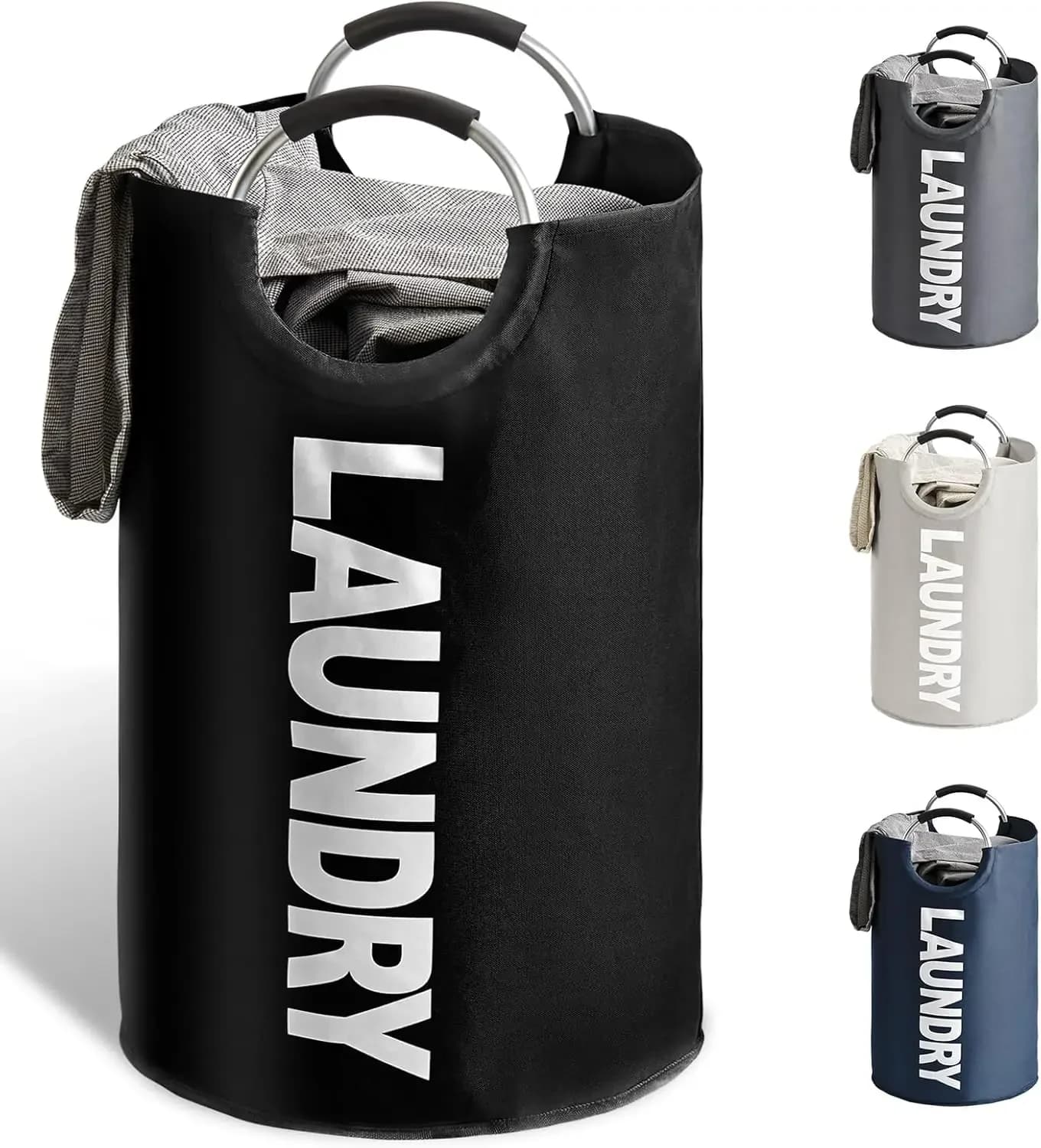 Large Capacity Waterproof Laundry Basket Collapsible Dirty Clothing Storage Bag With Handle for Laundry Room Storage Organizer