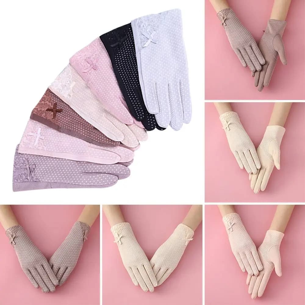 Guanti estivi con protezione UV, guanti traspiranti con touch screen, anti-UV, antiscivolo, elastici, per ciclismo e guida