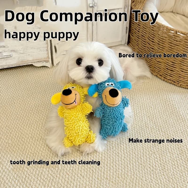 Hot Trend Pet Plush Toy Squeaky Fleece Interactive Chew Proof Design Puppy Kitten Teeth Grinding Indoor Entertainment Toy