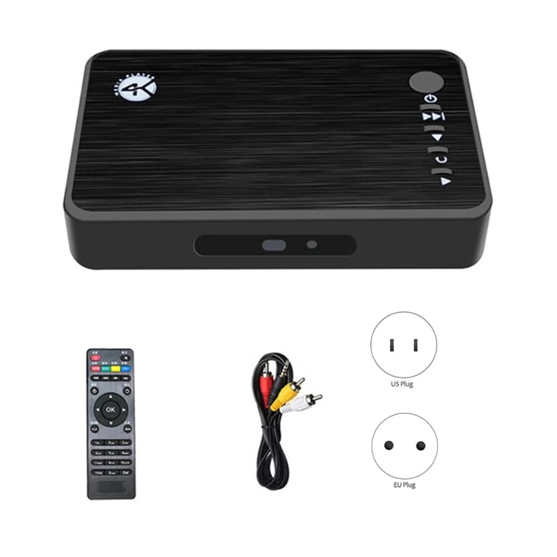 Lettore multimediale 4K Ultra HD per TV per auto SD MMC RMVB MP3 USB HDD esterno U Disco Multimedia Lettore multimediale Box con VGA SD MKV H.265