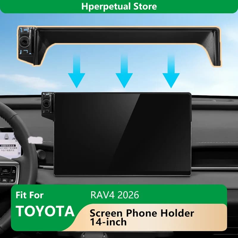 Car Phone Mount With Ball Head For Toyota RAV4 2026 14 Inch Screen Special Fixed Cell Phone Holder Stand Auto Accessories