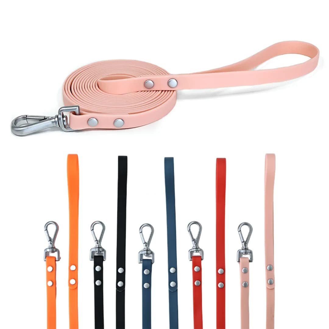 Waterproof PVC Long Line Dog Training Leash 1.5-15M Easy Clean Pet Lead 5Colors 360°Swivel Hook All Breed Dogs Hiking Beach Swim