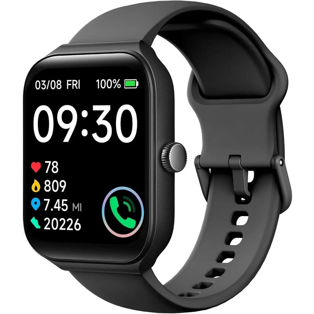 Smart Watch with Built-in Alexa, 1.95" Display, Fitness Tracker, Waterproof, Compatible with Android & iOS