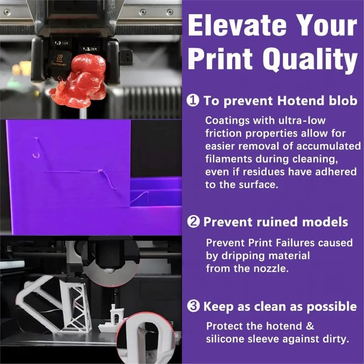 ~CLEARANCE A MPVD Hotend for Lab P2S H2D H2S A1 A1 MINI Nozzle Upgrade Anti-Stick Filemant High Hardness 3d Printer 0.8mm