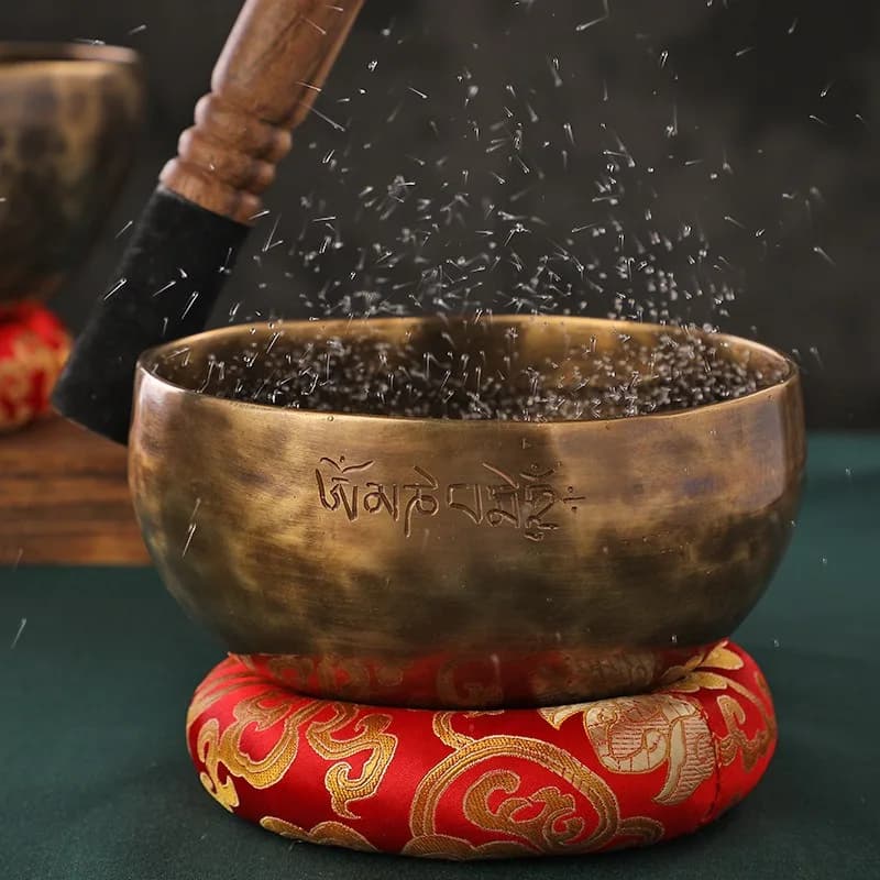 Tibetan Singing Bowl Copper Original Therapy Sound Bowls Nepal Handmade Full Moon Singing Bowl Professional Buddhist Sound Bowls