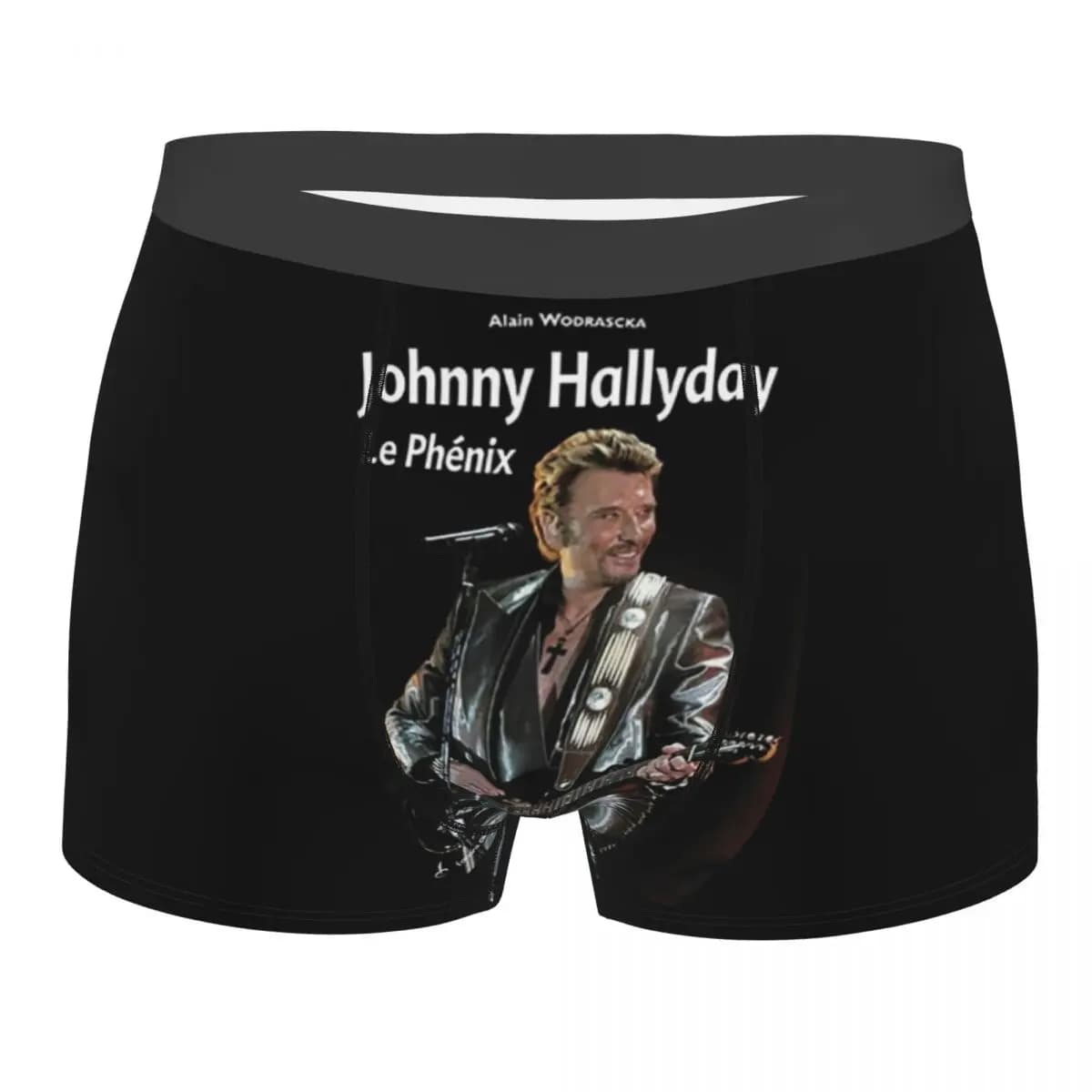 Intimo da uomo sexy del cantante rock francese Johnny Hallyday, boxer elasticizzati, pantaloncini intimi da uomo