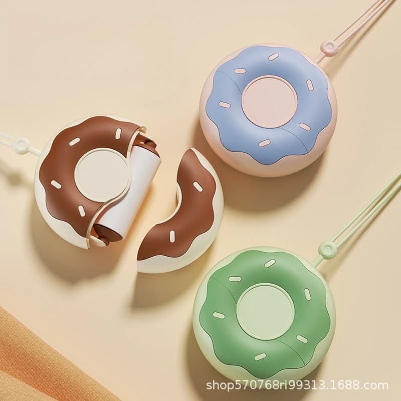 Donut Portable Sticky Lint Roller Remover For Pet Hair Clothing Travel Office Cleaning Lovely Gift Household Daily Cleaning Tool