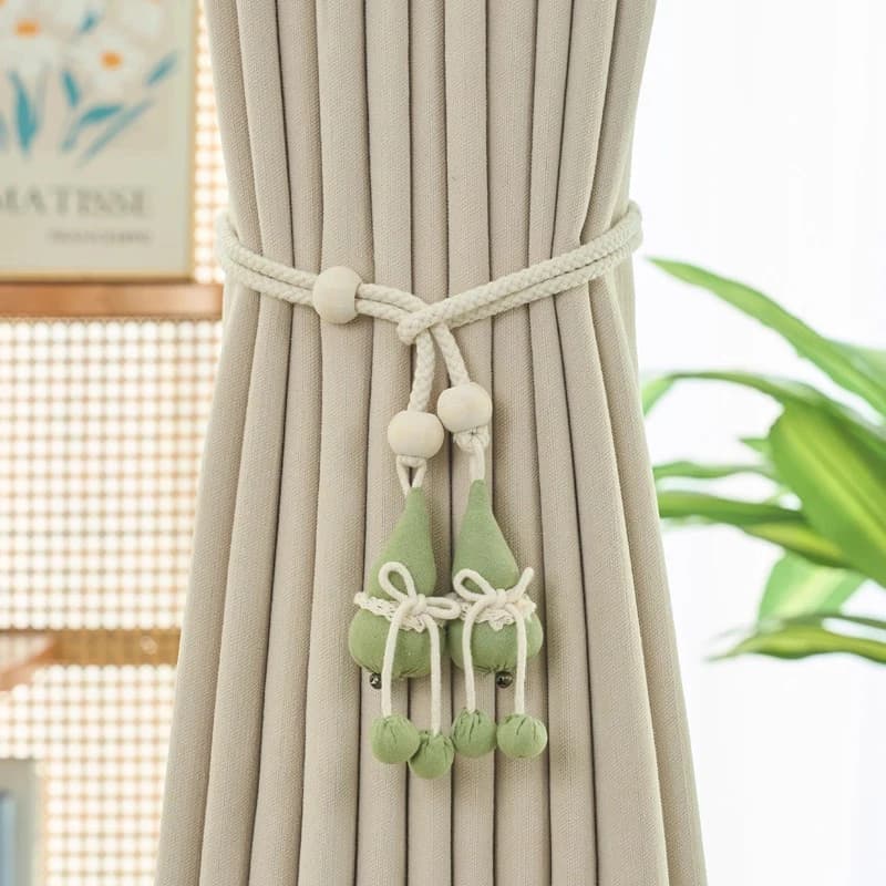 2 fermagli per tende minimalisti con passanti regolabili. Fermagli per tende velate moderni e semplici, regolabili.
