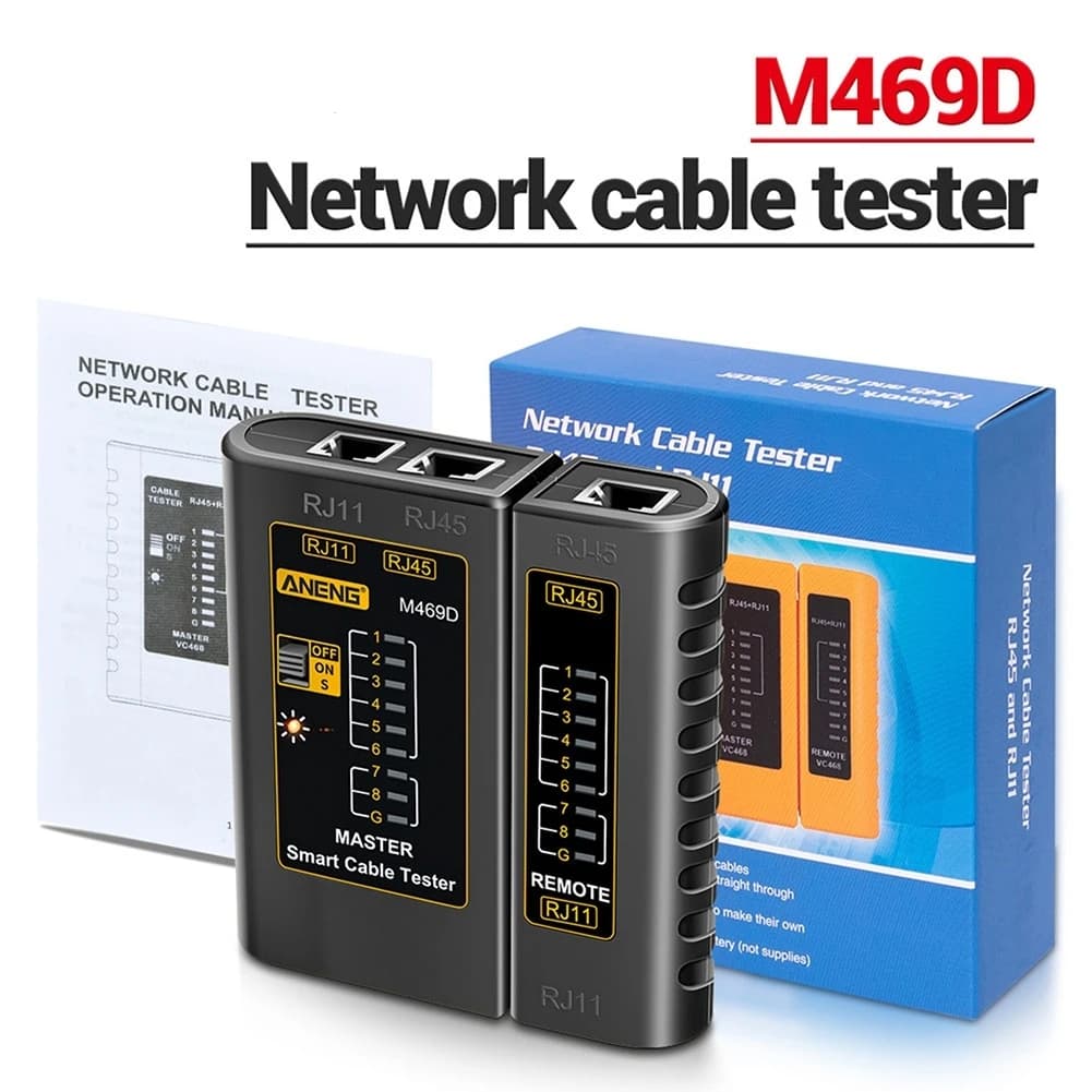 RJ45 Cable Lan Tester Network Cable Tester RJ45 RJ11 RJ12 CAT5 UTP LAN Cable Tester Network Tool Network Repair
