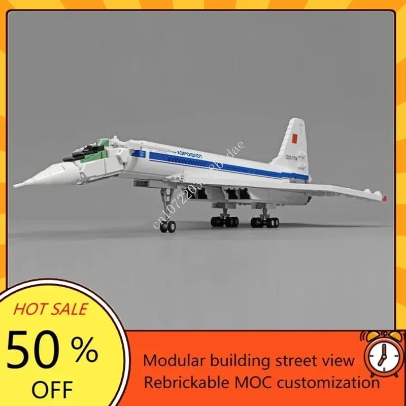 1846PCS MOCS Nuovo Concorde Aereo Tupolev Tu-144D Tecnologia di Aeromobili Supersoniche Puzzle Personalizzati Giocattoli di Montaggio Regalo Di Natale