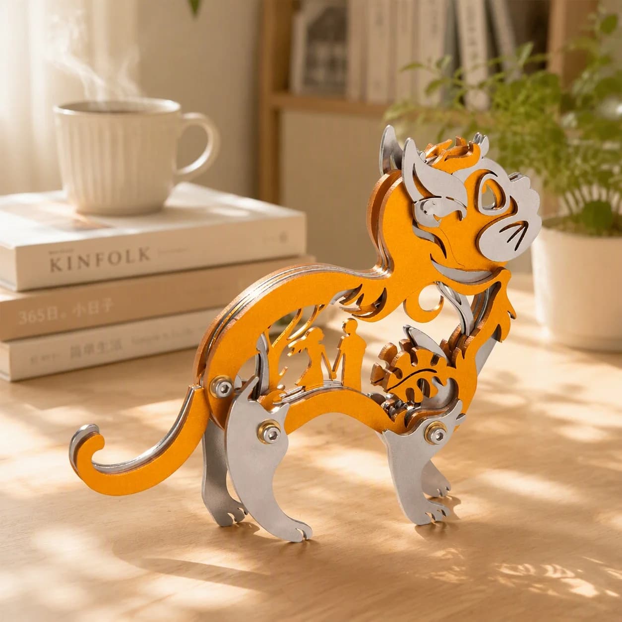 MOKR Dream Cat Puzzle in metallo 3D Giocattoli per bambini Modelli artigianali fai-da-te Regali di Natale e compleanno Educazione e formazione