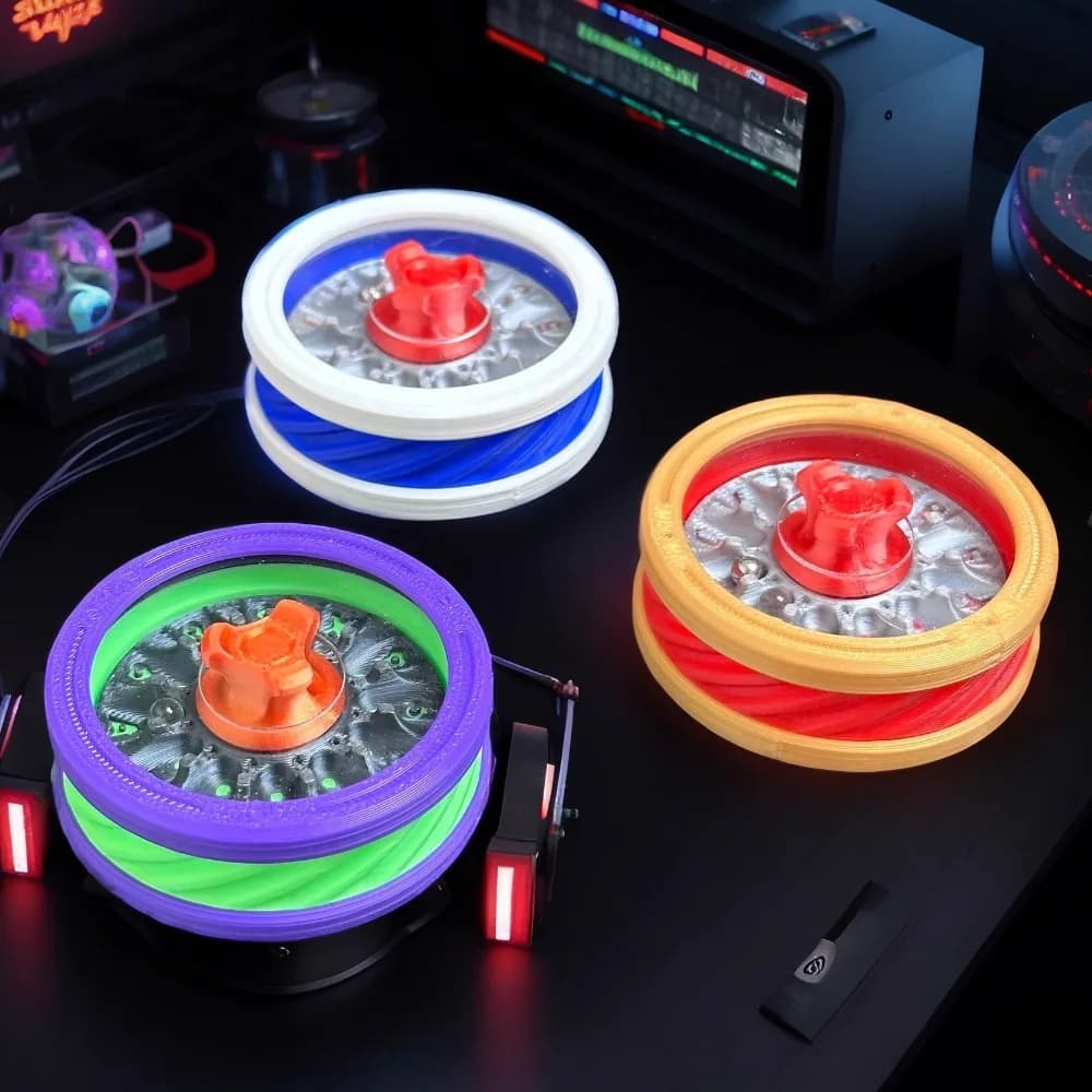 Roulette Giradischi Dadi Fidget Roller Spinner Gioco per feste Scrivania da ufficio Giocattoli Trottola Punta giroscopica EDC Sollievo dallo stress Anti ansia