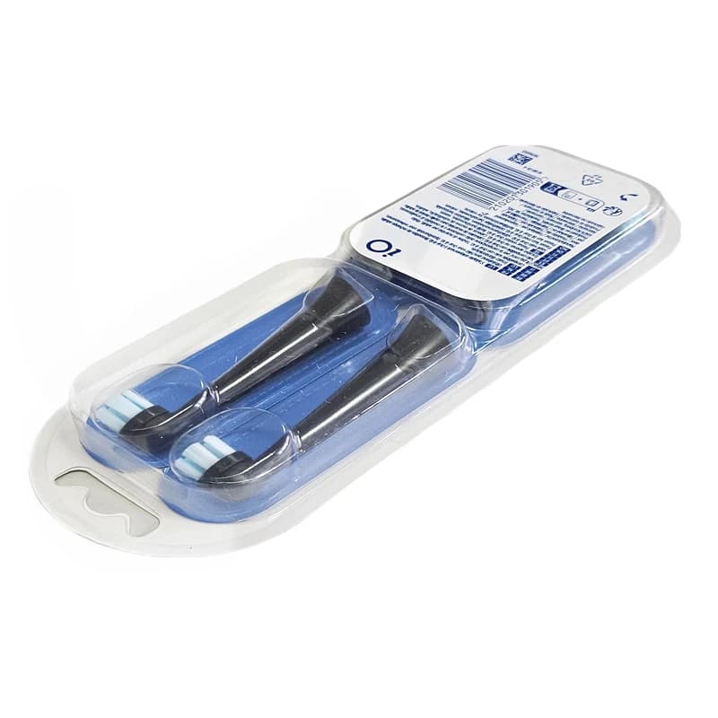 Pack of 4 original black spare heads compatible with the handles of rechargeable electric brushes Oral B Series iO