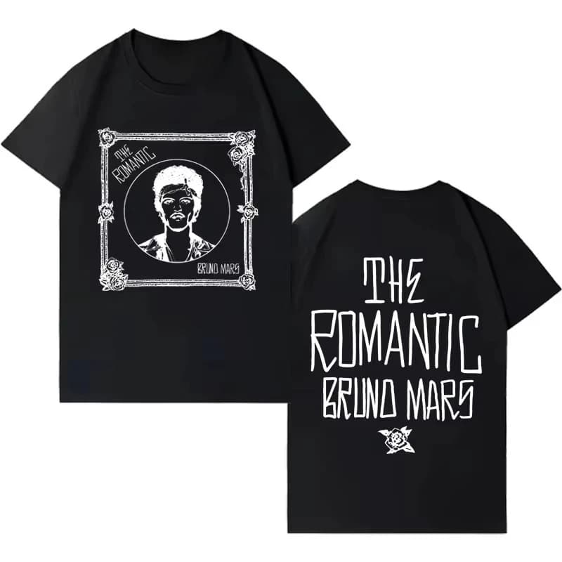 T-shirt Uomo Donna Casual a Maniche Corte Traspirante Estetica Nuova Collezione Estate 2026 - Nuovo Album Pop di Bruno Mars