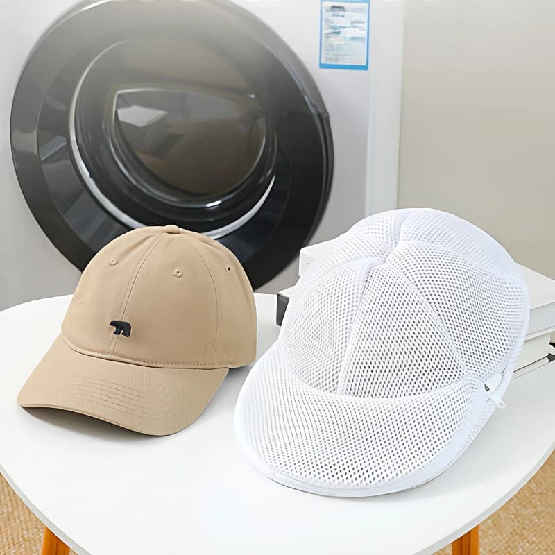 1-4 Pezzi Sacchetto Protettivo per Lavaggio Cappelli in Lavatrice, Borsa per la Pulizia dei Cappelli Lavabile, Anti-Deformazione, Custodia Sicura per Cappelli