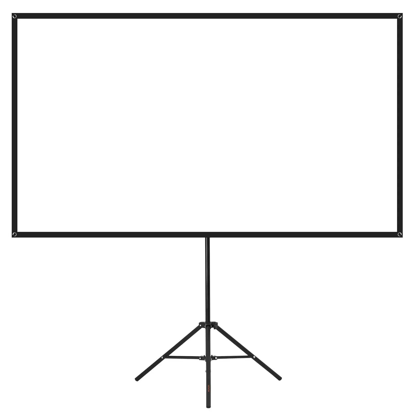 Schermo per Proiettore con Supporto Treppiede 80 Pollici 160 ° Schermo HD 4K ad Angolo Ampio 16:9