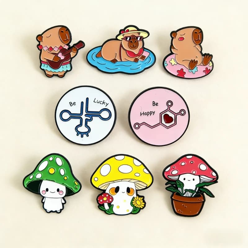 Enamel Pin Cartoon Cute Vacation Cute Fashion Decoration Metal Badge Women's Brooches Badges on Backpack Pins For Backpacks