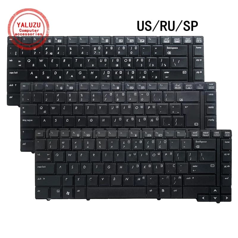 NUOVA tastiera portatile US/RU/SP inglese/russo/spagnolo per HP EliteBook 8440P 8440W 8440