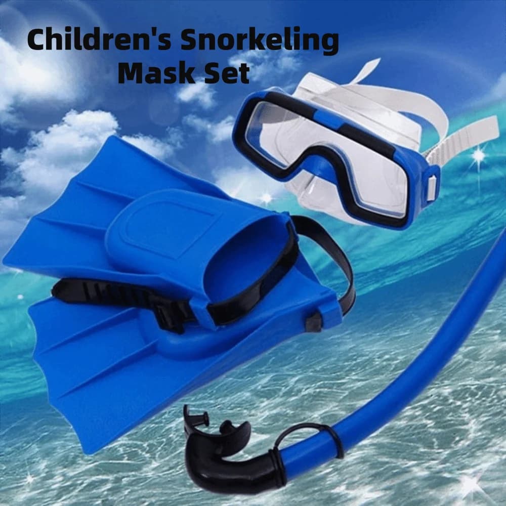 Nuovo set di maschere subacquee antiappannamento per bambini, regolabili e facili da usare, maschere da nuoto in PVC, kit con pinne da snorkeling per bambini, ragazzi e ragazze