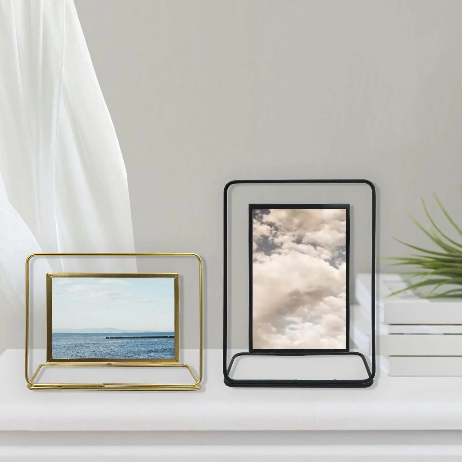 Glass Picture , Simple Metal Floating with house Centerpieces for Wedding Valentine's Day Decorations