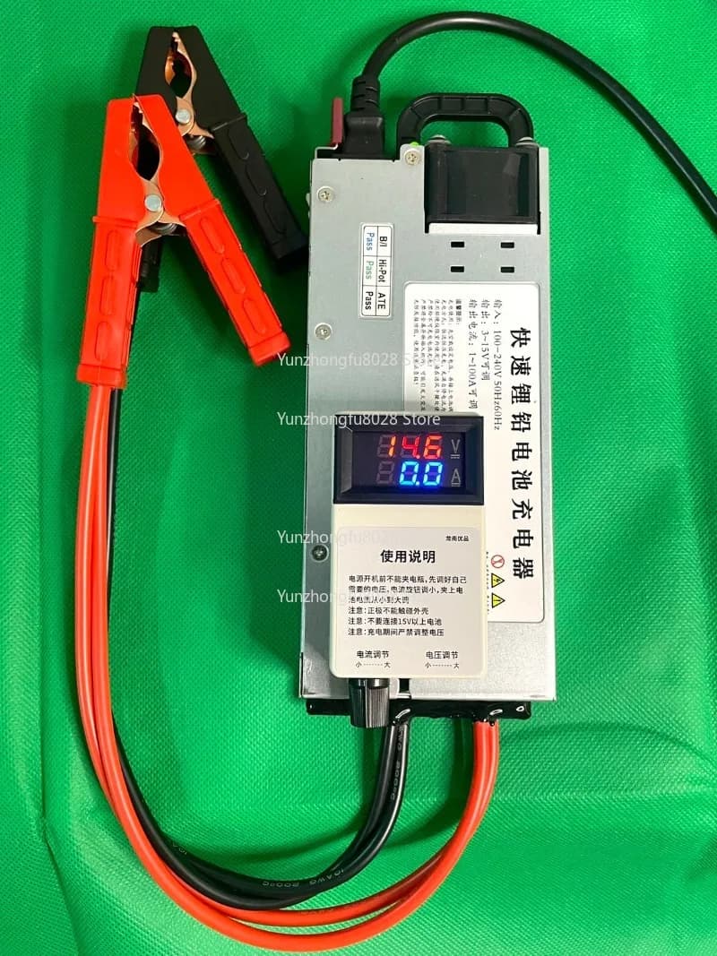 Caricabatterie al Litio Ferro Fosfato 14.6V100A, Alimentatore Regolabile per Programmazione Auto, Tensione e Corrente di Ricarica Regolabili per Camper