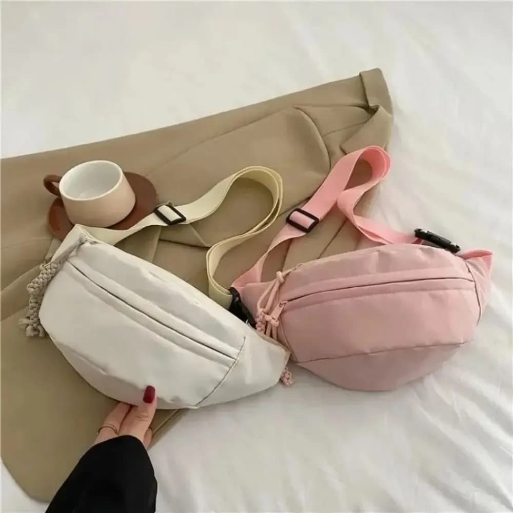 New Half Moon Women's Chest Bag Large Capacity Waterproof Waist Bags Multifunctional Oxford Cloth Running Belt Bags Sport