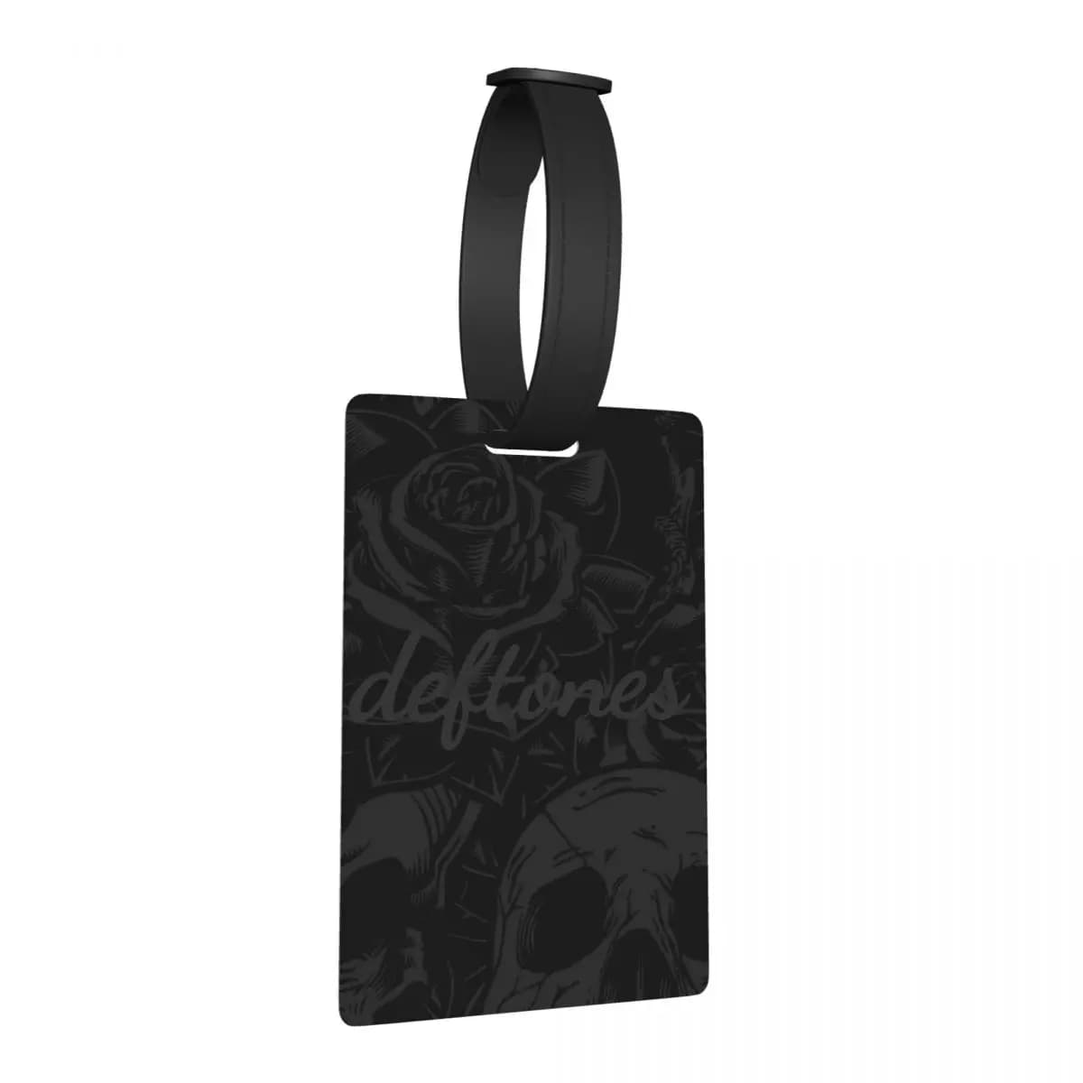 Etichette per Bagagli in Metallo Stile Punk Rock Deftones, Accessori per Valigie, Targhette per Bagagli da Viaggio, Porta Etichette con Spazio per Nome e Indirizzo