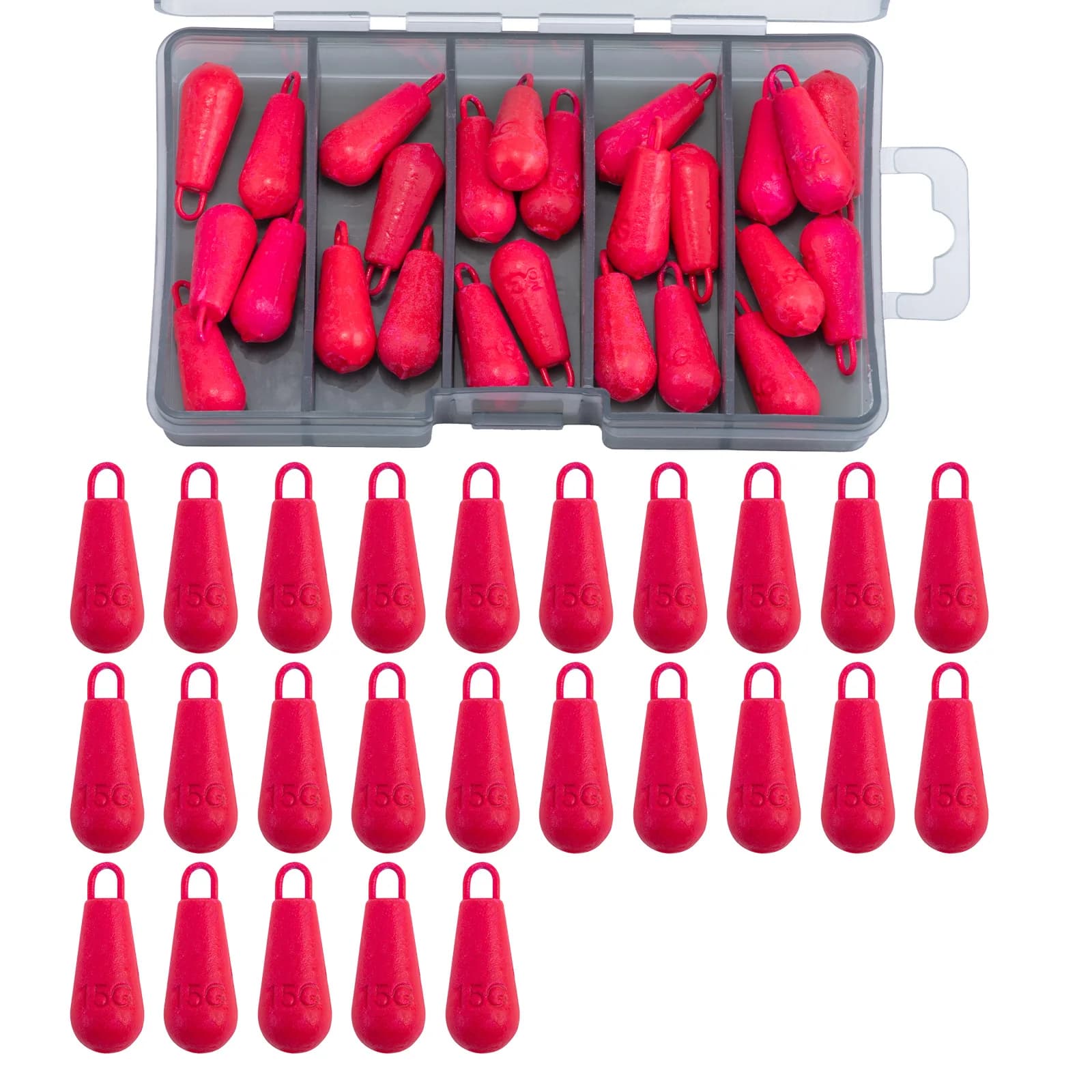 Goture 5/10/20pcs Lead Fishing Zavorra Set 21g 30g 40g 50g 60g Teardrop Drop Shot Weight Salt Water Fishing Accessories
