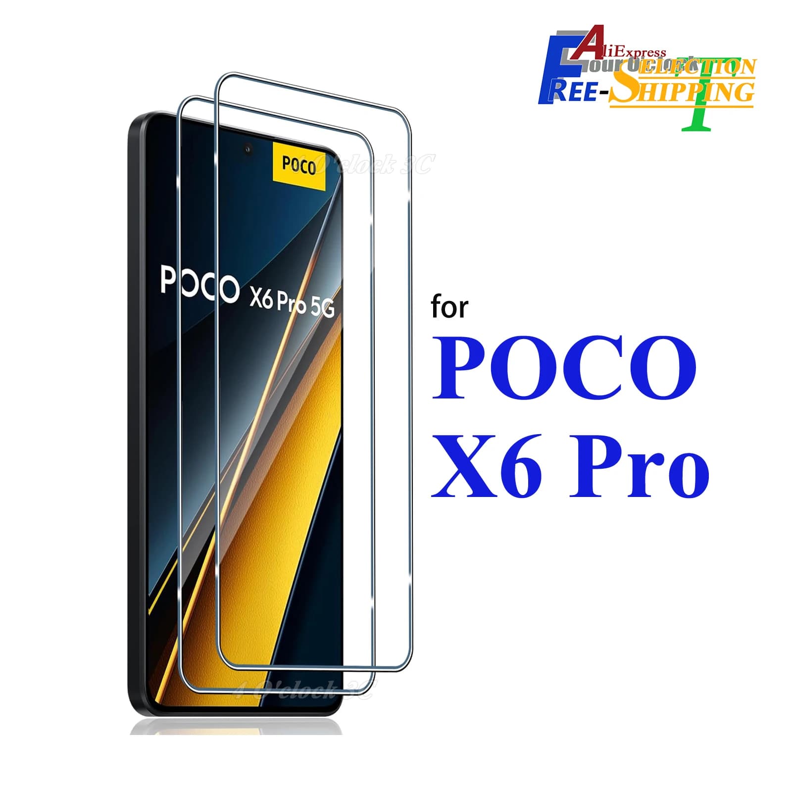 Per Xiaomi POCO X6 Pro Proteggi schermo Vetro temperato Cristallo Mica 9H HD Trasparente Trasparente Antigraffio